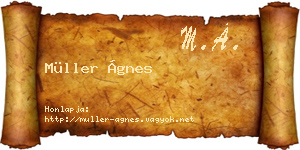 Müller Ágnes névjegykártya