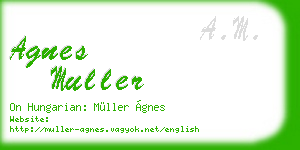 agnes muller business card